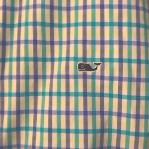 Vineyard Vines Men’s Performance Whale Button Down Shirt, EUC Size L